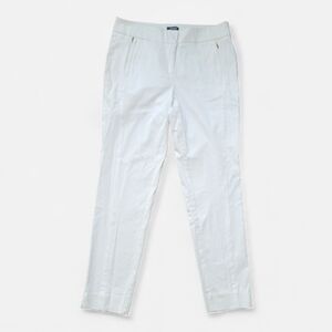 NWT Jones New York White Zip Pocket Pants Crisp Cotton Blend Preppy Nautical 4